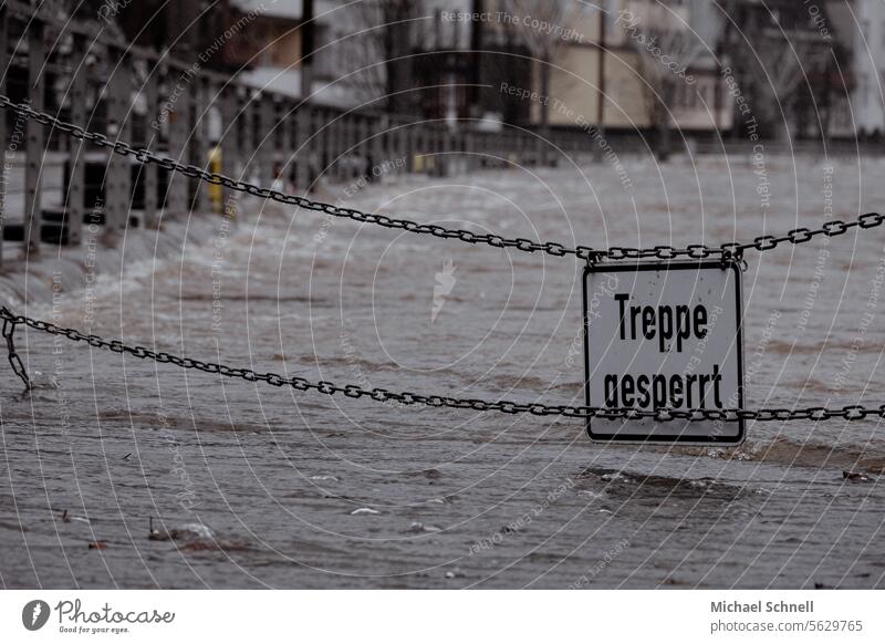 Floods on the Lenne flood situation flood germany Water Deluge Climate change Storm Disaster inundation flood disaster Natural catastrophe climate crisis