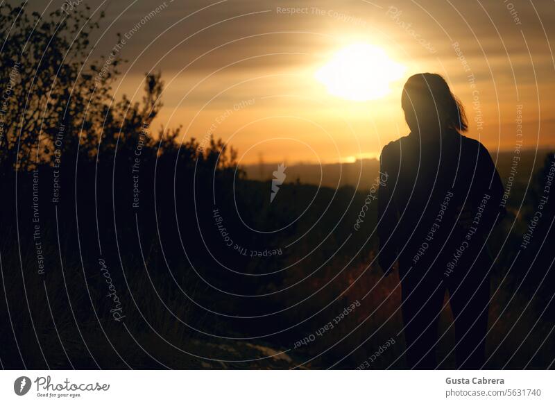 Silhouette of sportswoman training at dawn. Mountain Dawn female exercise lifestyle healthy outdoors active Sunrise Sunlight sunrise - dawn sunrise landscape