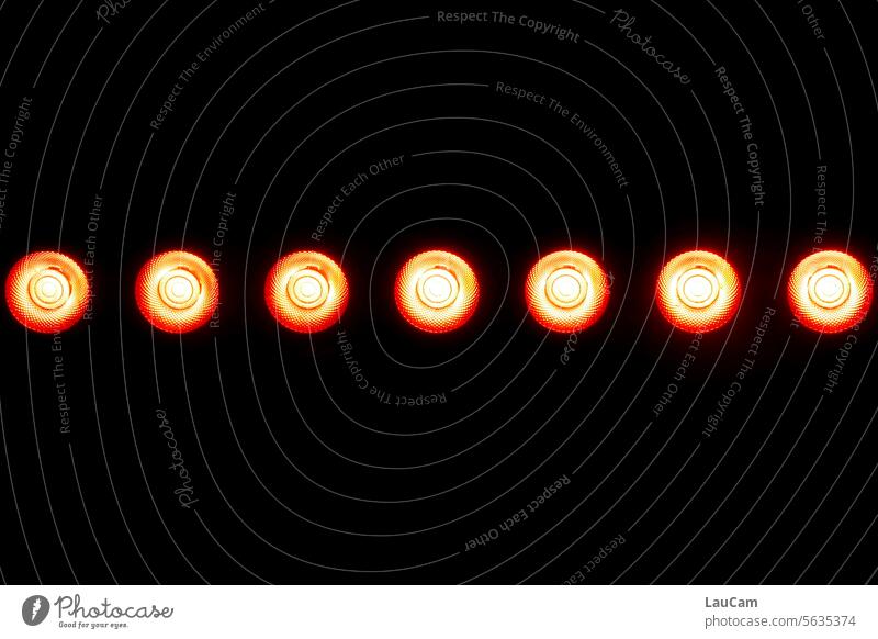 R for ... | plenty of round red lights in a row lamps clearer Red Round Red light Illuminate Night Lighting Dark Lamp Artificial light Electricity Electric bulb