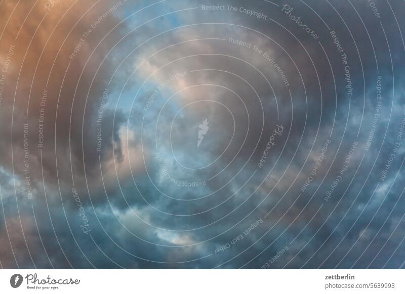 Clouds again Evening altocumulus Menacing Dark Twilight somber colour spectrum Closing time Worm's-eye view Thunder and lightning cumulus cloud Sky background