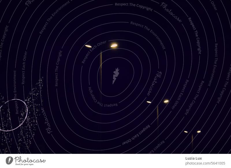 lights of the city Light clearer Angel angel wings Christmas Christmas Angel street lamps at night Night darkness Christmas & Advent Christmas fairy lights Dark
