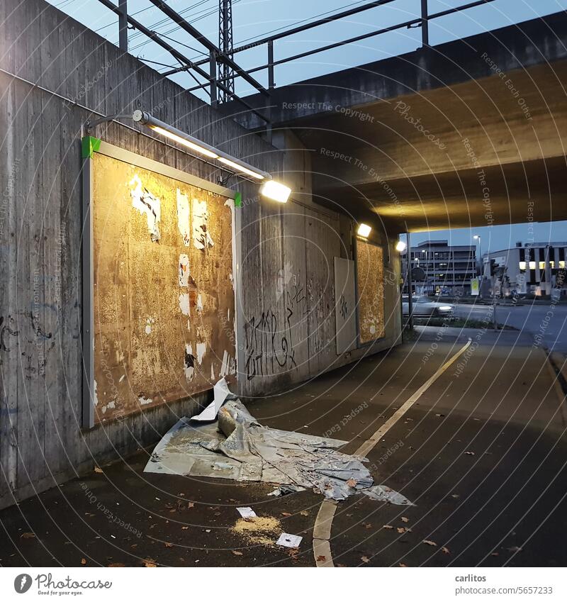 under the bridge III | demolished Bridge Street Wall (building) Graffiti Architecture Underpass peril Fear insecurity darkness Loneliness Criminality drugs