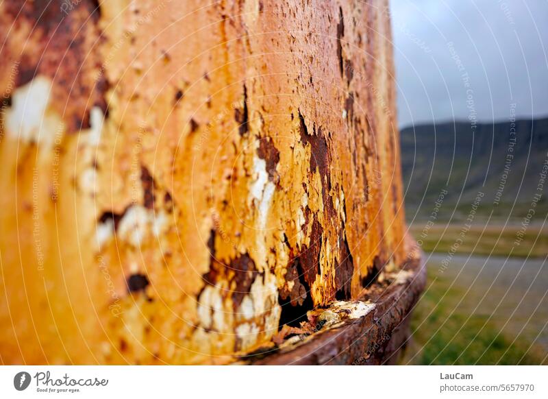 R for ... | rusty and stranded Rust Wreck Old transient Transience Weathered Decline Ravages of time Derelict Broken Flake off russet Brown Metal Gloomy