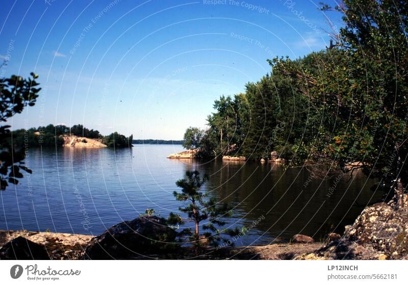 Times gone by VI Somewhere, sometime in Sweden Lake Scandinavia Water vacation Vacation & Travel Summer Retro Old Photography Slide Relaxation coast Tourism