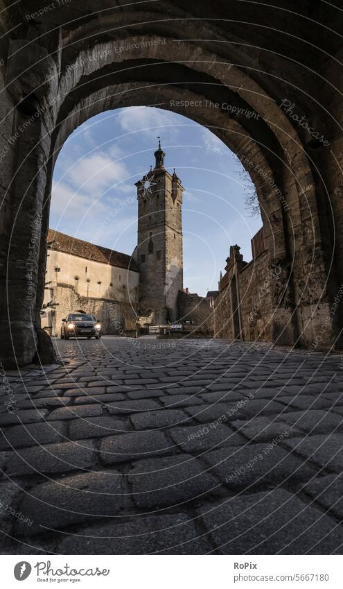 Klingentorbastei in Rothenburg ob Tauber Deaf Tauber valley Fortress Old town urban Medieval times medieval Franconia bastion half-timbered castle City wall