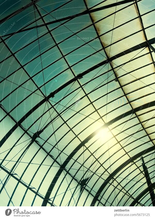 Strasbourg train station France Train station Hall Station hall Transport Rail transport International Glass Glass roof Light Sun Structural engineering