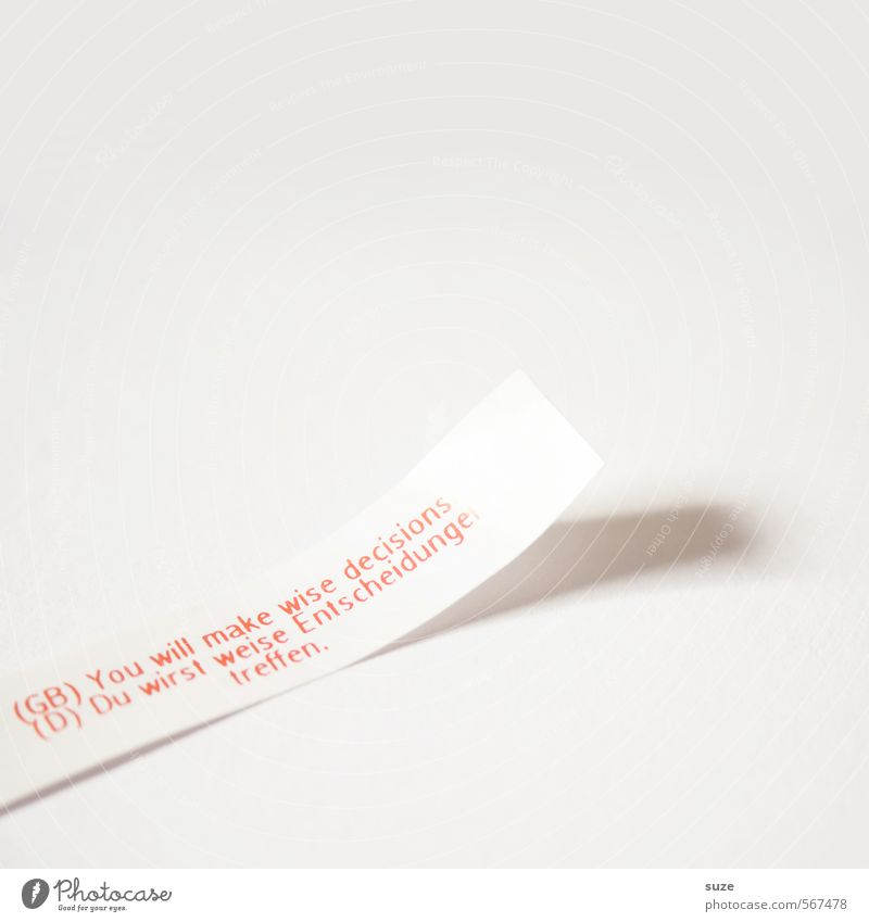 Nothing but the pure truth Happy Paper Piece of paper Characters Simple Bright Red White Anticipation Truth Wisdom Surprise Tradition Future Fortune cookie