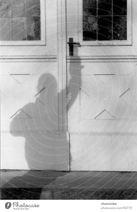 shadow play Exterior shot Shadow play Black & white photo Door open the door opening the door winning Freedom achieve target achieving the goal