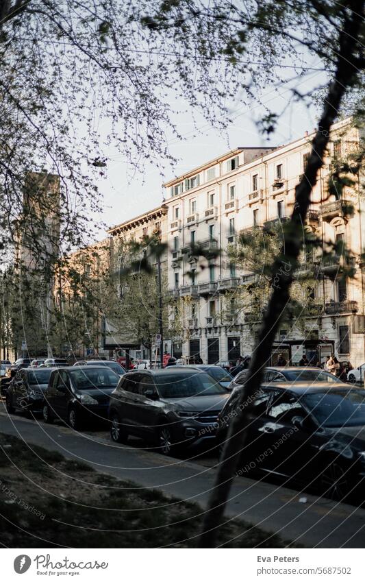 House facade in Milan, Italy Architecture Europe Tourism Building Old Town Catholic Exterior shot European Vacation & Travel Sky Milan Cathedral Lombardy urban