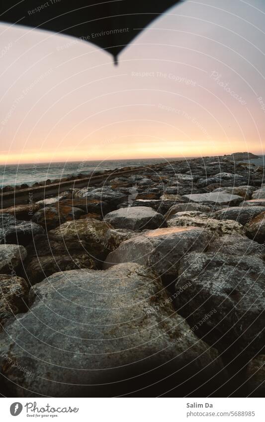 Rocks, sea and sky rocks rocky seaside seascape seashore Sky Skyline Sunset sunsets sunset sky sunset mood sunset light Nature Natural naturally natural world