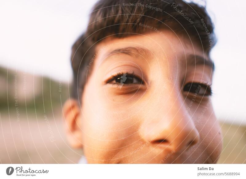 Young boy face close up young Boy (child) Child childhood Close-up closeup close-ups closeups close ups Eyes eye contact eyeing Eyelash smile Smiling Smiley