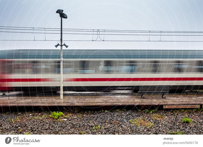 transit Railroad Transport Speed Train travel Railroad tracks Rail transport Track motion blur Movement swift Traffic infrastructure Rail vehicle Public transit