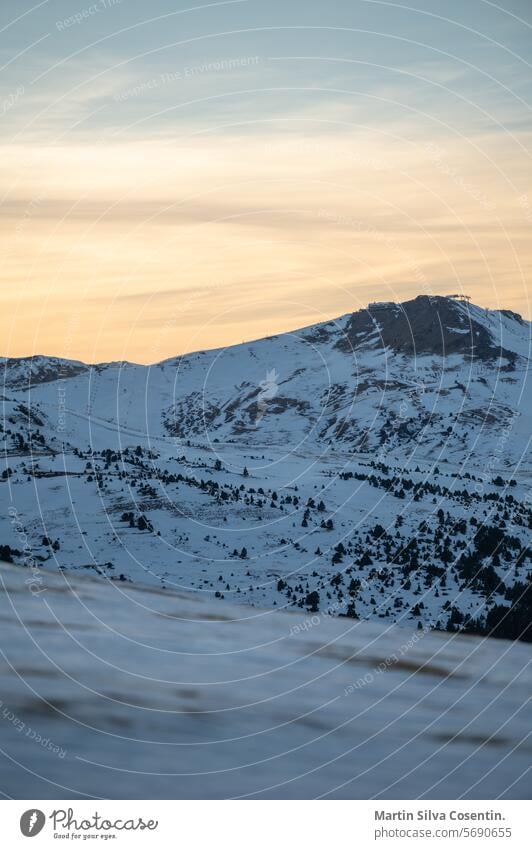 Mountains in the Pyrenees from the Grandvalira ski resort in Andorra aerial view andorra blue cable cityscape cold drone point of view europe grandvalira high