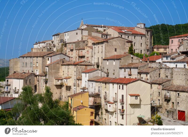 Gildone, old village in Molise, Italy Campobasso Europe color day green hill historic house landscape nature photography summer town travel