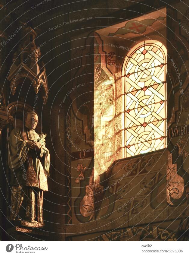 still Holy figure Church interior sanctuary choir room Church window Statue Faith & Religion Tradition History of the Lore Role model Memory Communion of saints