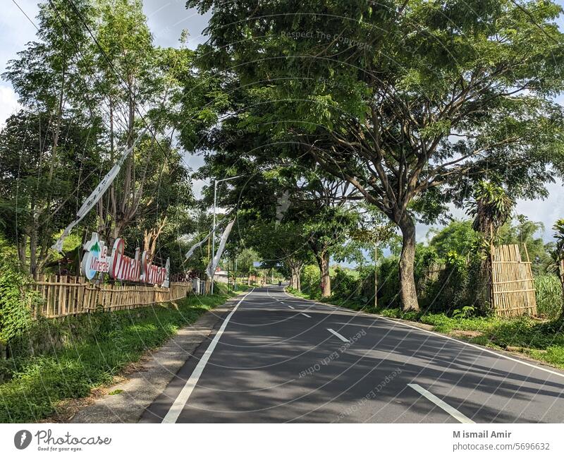 Street on the edge of town in South  Asia billboard commercial city street advertisement calm display framework information marketing neat poster signage steel