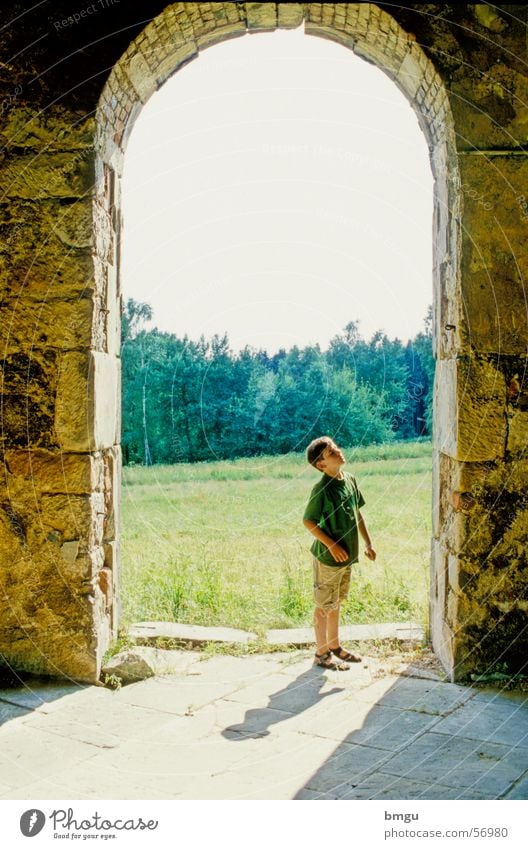 amazement Ruin Wonder Admiration Child Summer Bohemian Forest