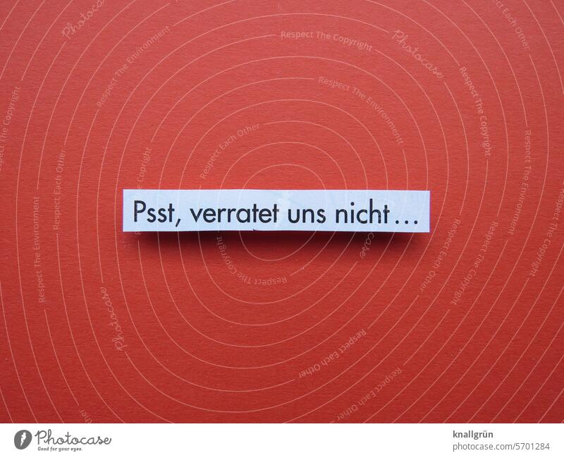 Pass, don't tell on us... mystery Text Mysterious To be silent Solidarity Loyal Attachment Informant Rat on someone stick together Close-up Friendship