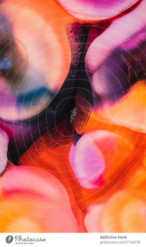 Abstract colorful patterns resembling fluid motion abstract vibrant blue orange pink transformation hue texture background wallpaper modern artistic design