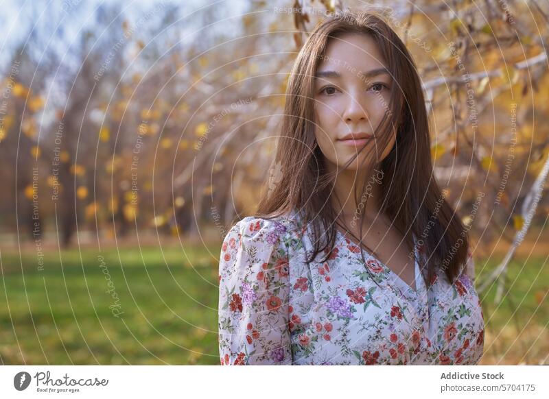 Ethnic Woman Enjoying Serene Park in California woman ethnic nature park california enjoyment serene outdoor autumn beauty peaceful usa relax leisure lifestyle