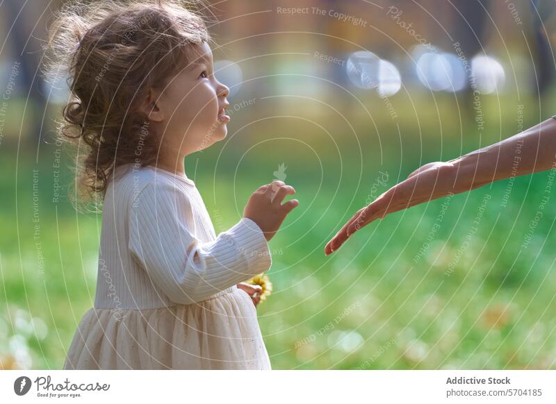 Anonymous mother and daughter bonding in sunny Californian park nature california diverse ethnic family love connection outdoor parenting child woman female