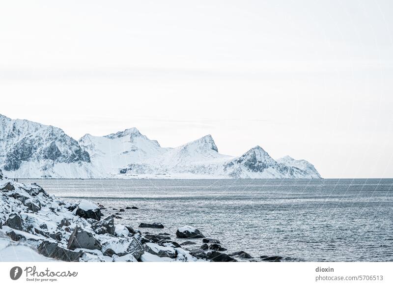 lofoten Lofotes Lofoten Islands Norway Vacation in Norway Ocean Seashore Atlantic Ocean North Atlantic Arctic Ocean polar Arctic circle coast Snow Landscape