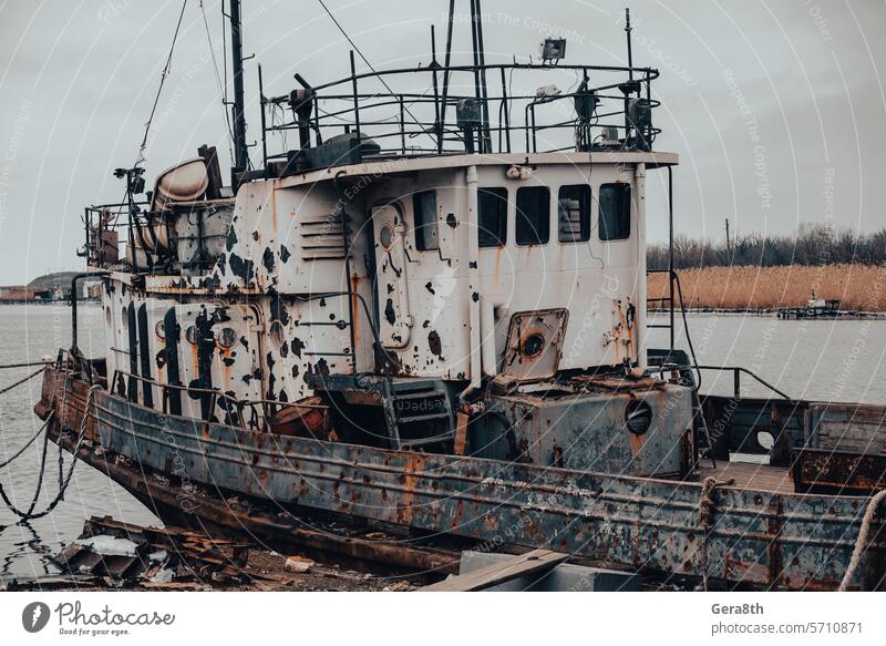 old ship ran aground in Ukraine Berdyansk Kherson Mariupol Odessa abandoned astray beach big boat cargo catastrophe coast conflict crisis empty ship europe