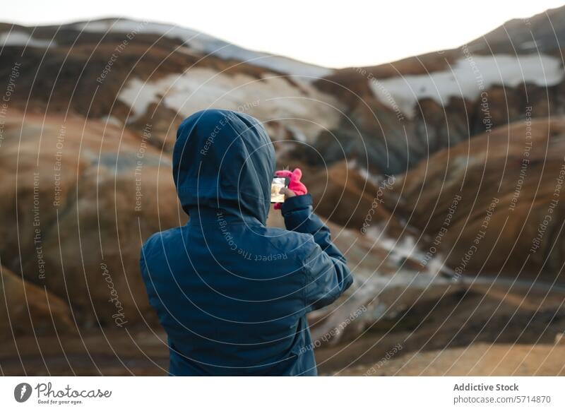 Anonymous woman capturing the colors of Kerlingarfjöll Mountains, Iceland iceland kerlingarfjöll highlands photographer female travel adventure geothermal