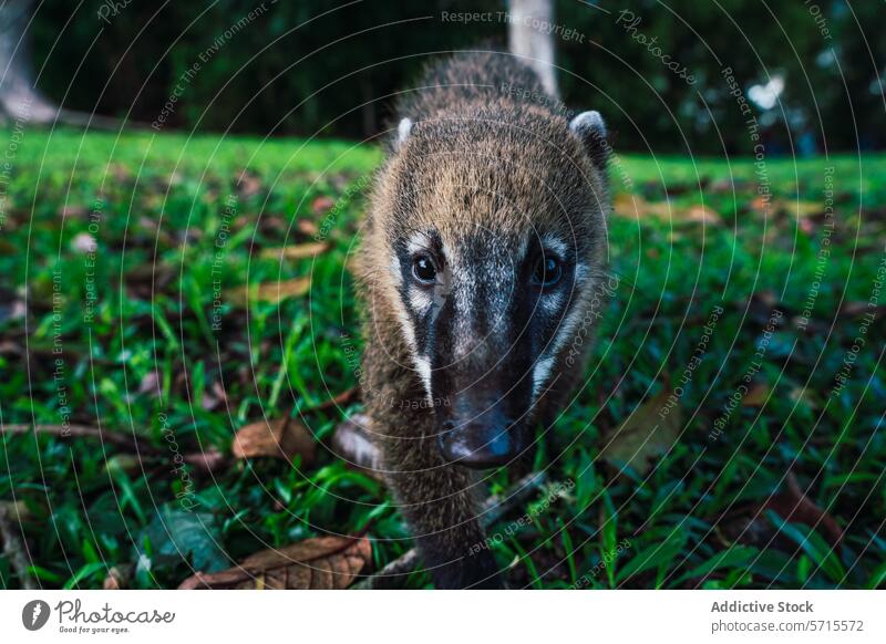 Curious Coati Encounters At Iguazu Falls, Brazil coati iguazu falls brazil wildlife southern brazil animal curious close-up nature greenery foliage creature