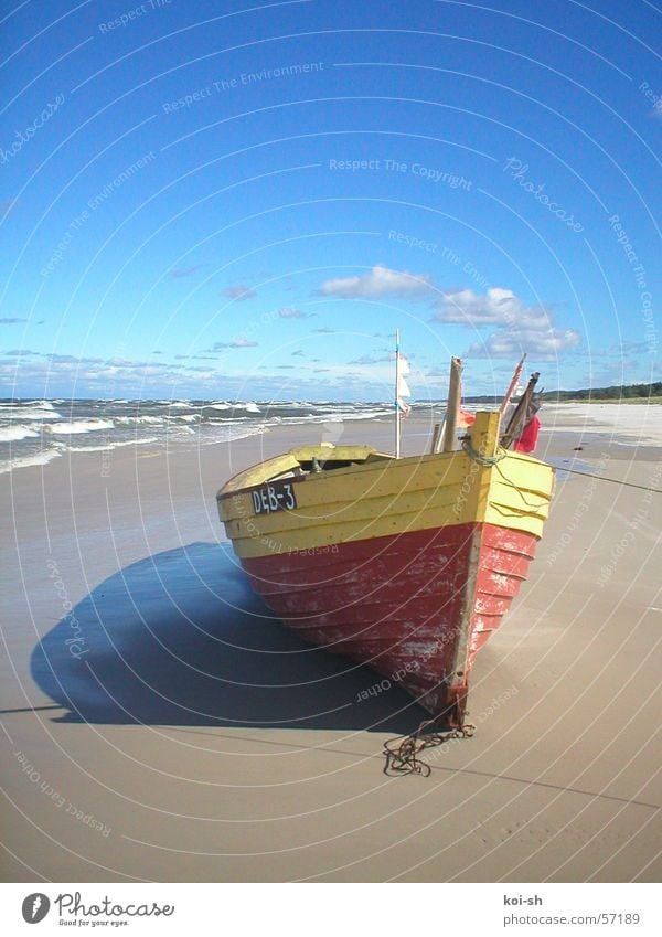 Baltic coast Watercraft Beach September Poland Baltic Sea