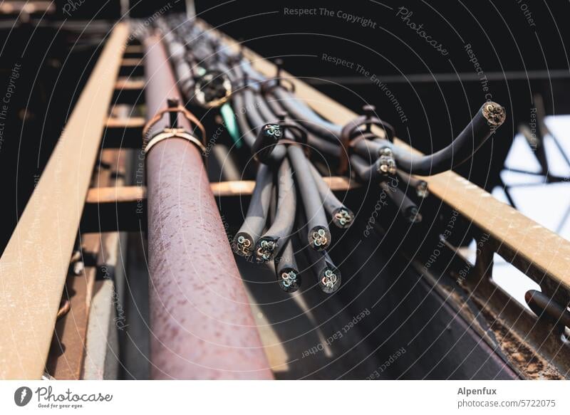 a cross-section of electricity providers| Glückauf! Cable truncated cable duct cable guide Electricity Transmission lines switched off Nuclear Power