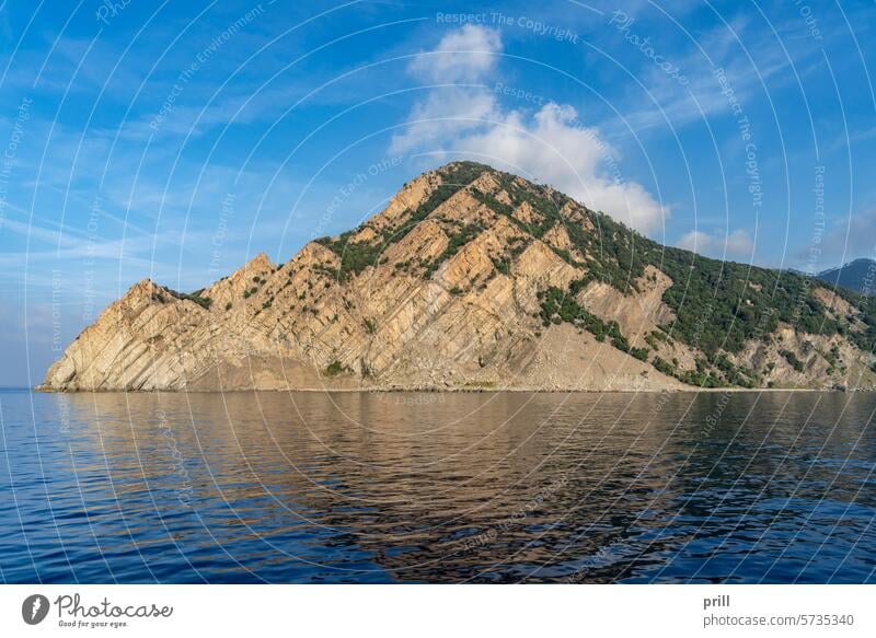 Scenery around a coastal area named Cinque Terre in Liguria, located in the northwest of Italy at early morning time liguria italy rocky coast riparian