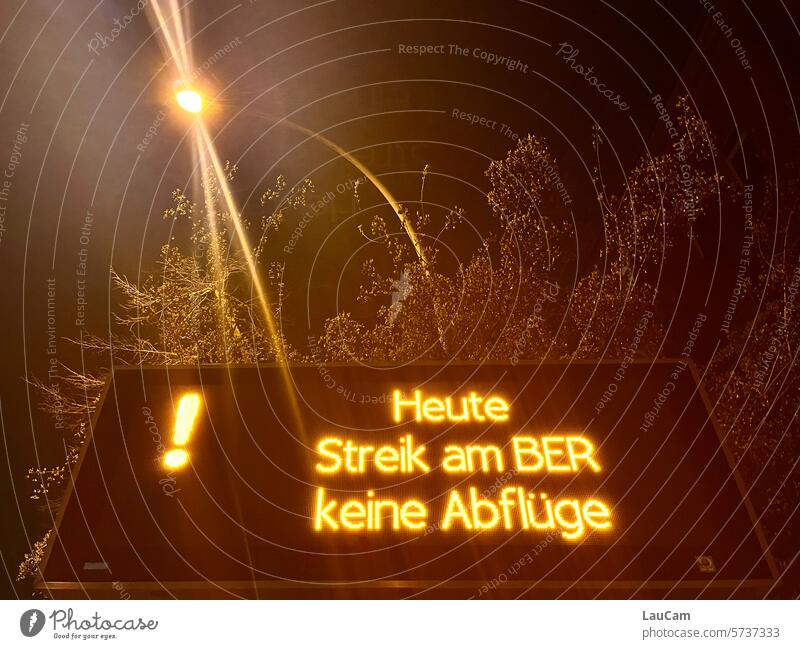 false alarm | no strike today for once Strike Warn Strike notice Airport canceled departures Flight cancellation air traffic Railroad Laying down work Aviation