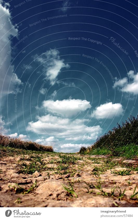 a way with heaven Clouds Countries Field Landscape Lanes & trails Sky country