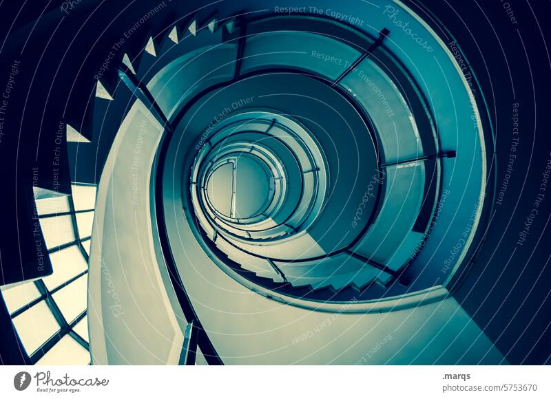 twister Winding staircase Stairs Architecture Staircase (Hallway) Spiral rail Vertigo Circular Upward Worm's-eye view Banister Career Go up Lanes & trails