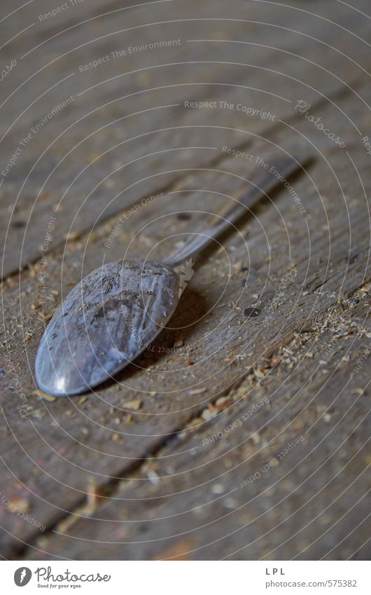 the last spoon Wood Metal Old Vice Spoon Wooden floor Chopping board Death Fear of death Harbinger of death Going Loneliness Poverty Poverty threshold Recently