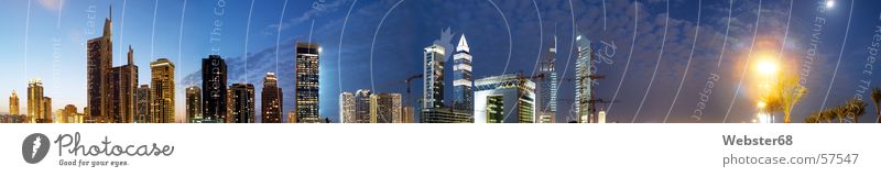 Dubai at night new United Arab Emirates Night Light Dark Near and Middle East High-rise Window Panorama (View) Asia Desert Blue Tall Build Stars Large