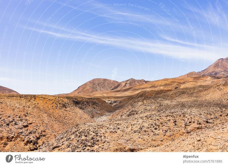 A wasteland without a helmsman Desert Rock Adventure stones Volcano Landscape Exterior shot Colour photo Vacation & Travel Mountain Stone desert wide