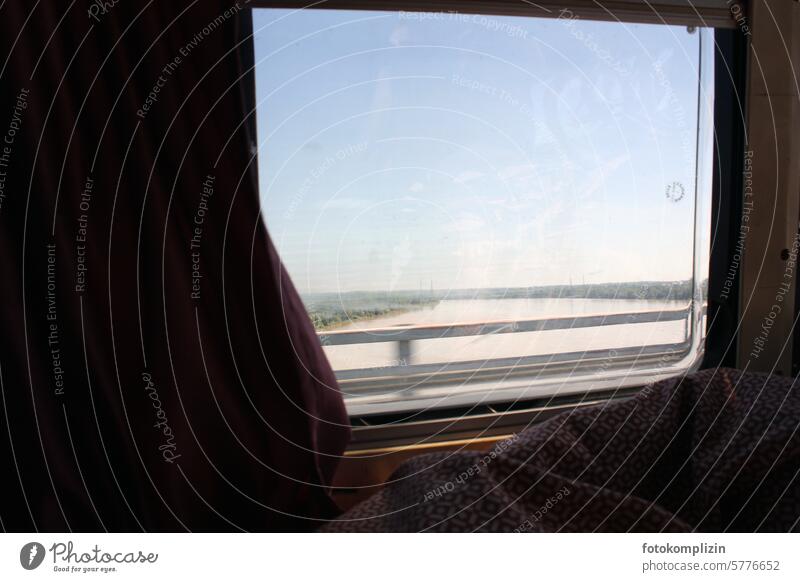 Window view when driving over bridge Trip Wanderlust wanderlust outlook River van Driving Car Window Vacation & Travel Speed Bridge Movement Mobility