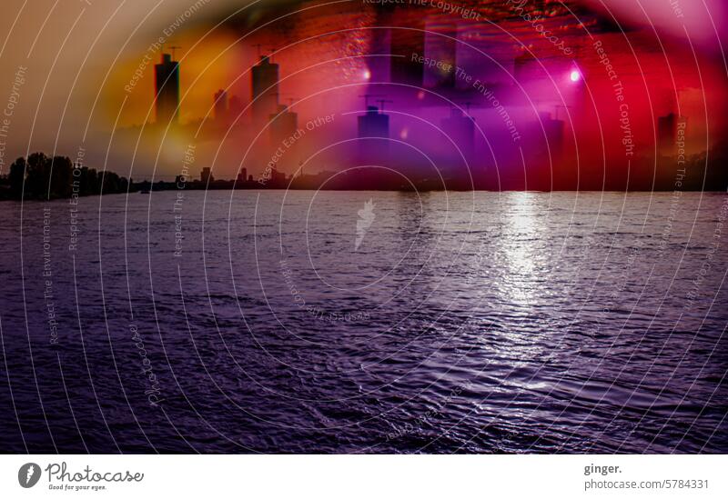 Atlantis rises - The Rhine - Prism Photography River Water River bank Exterior shot Colour photo Deserted Nature Landscape Environment Day Sky Reflection Calm