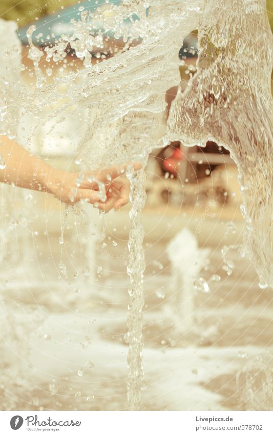 fountains Town Fountain Blue Brown Yellow Gray Green Pink Silver White Water Water fountain Colour photo Exterior shot Day Sunlight