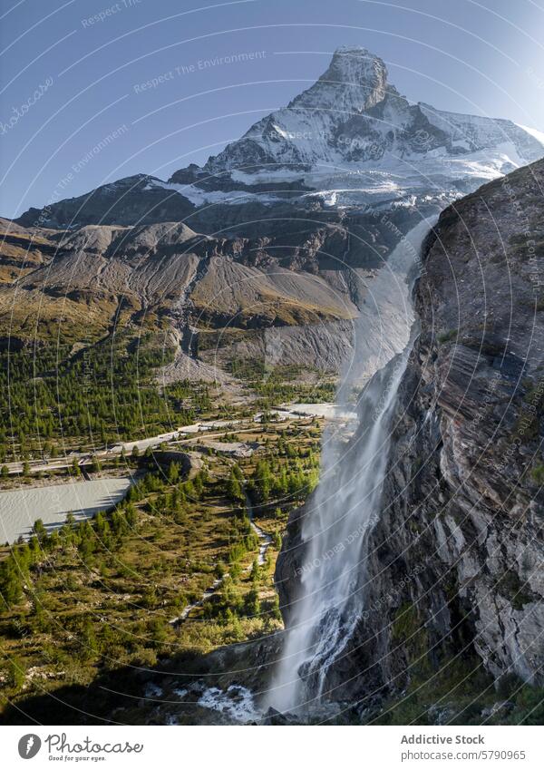 Spring camping at Matterhorn's north face spring matterhorn switzerland landscape mountain waterfall scenic serene nature travel outdoors adventure hiking