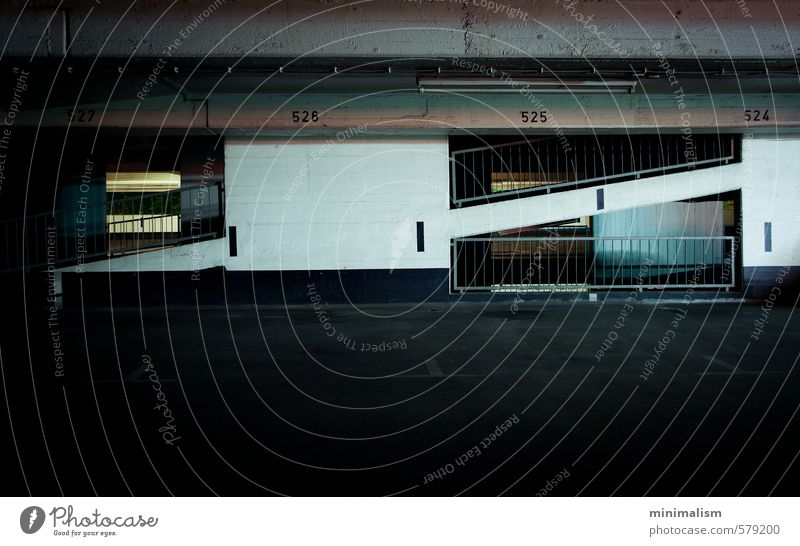 parking search Town Parking garage Manmade structures Building Architecture Wall (barrier) Wall (building) Stone Concrete Metal Threat Dark Sharp-edged Black