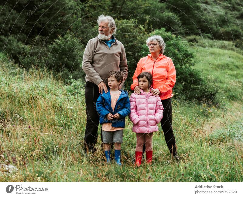 Intergenerational Bonding During Outdoor Adventure grandparent grandson granddaughter family leisure nature outdoor adventure bonding intergenerational hike