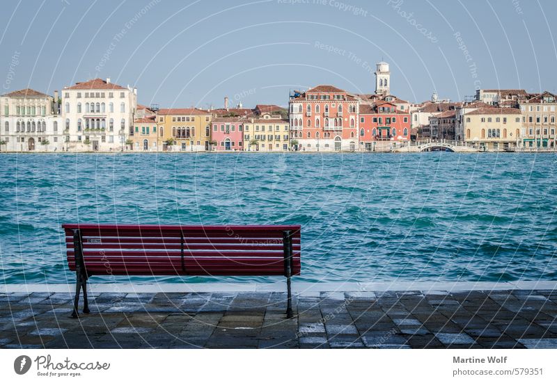 view to Venice Coast Island Italy Europe Village Town House (Residential Structure) Vacation & Travel Calm Dorsoduro Isola della Giudecca Bench Colour photo