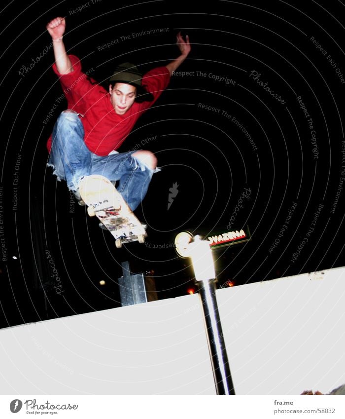 Ollie Skateboarding Jump Bremen Night Sports Trick Exterior shot dennis Stairs Funsport Extreme sports Germany