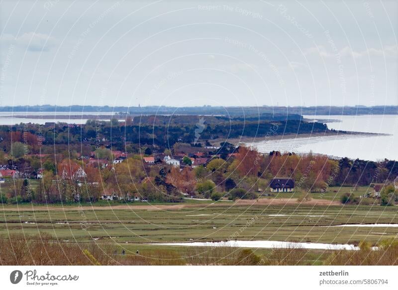 Hiddensee - View from Dornbusch to the south holidays Spring greaves Island Mecklenburg Ocean MV Baltic Sea voyage Summer Sun Beach Tourism vacation Vitte