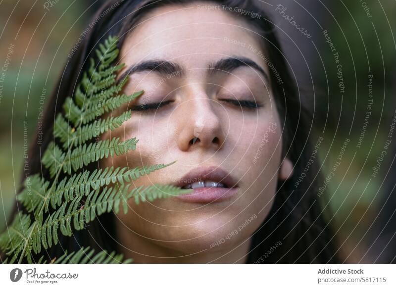 Portrait of a young woman in the forest portrait beautiful lifestyle female nature people happy outdoor person caucasian park travel freedom smile cheerful