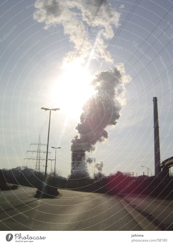 ...light in the pot The Ruhr Smoke Industrial Photography Sun Street Chimney