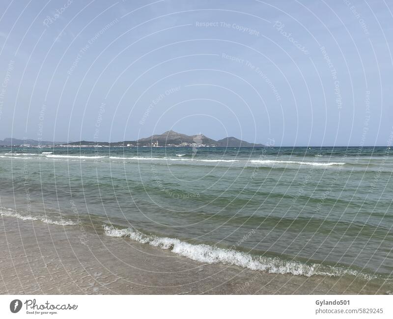 Bay of Alcudia - Muro Beach on the Mediterranean island of Mallora bay of alcudia mallorca mediterranean sea muro beach summer summer travel summer vacation